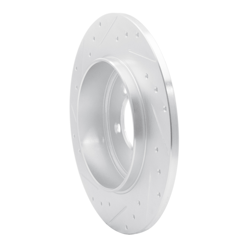 Lincoln Aviator Brake Rotor (1) - Rear Right - R1 Concepts - Drilled & Slotted - Silver - `03-`05